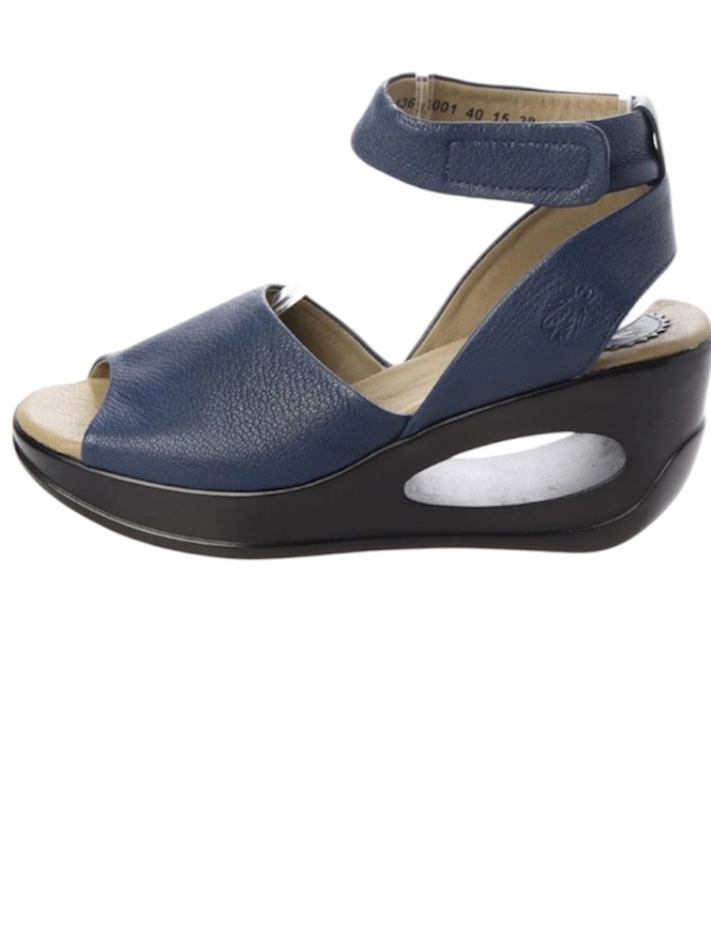 FLY London Women's HERT633FLY Dress Pump sandals blue size 39 or 8-8.5